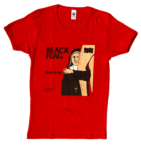 Black Flag - Slip It In - Women's Classic 90's Baby Girl Cap Sleeve Shirt