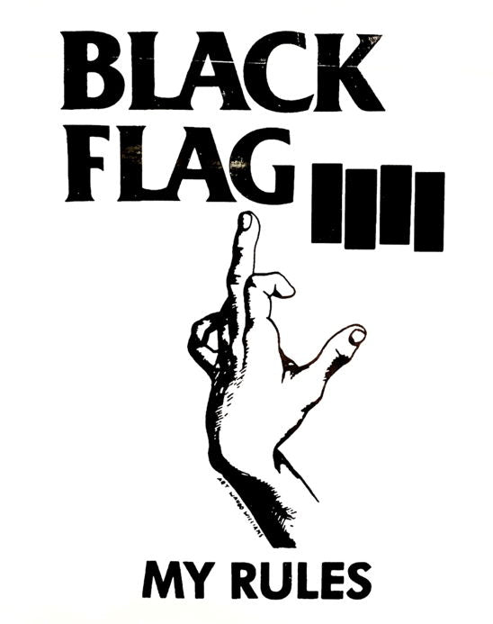 Black Flag My Rules Sticker