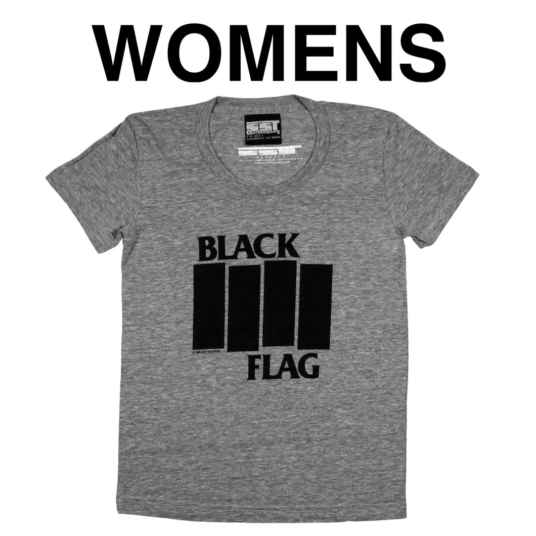 Black Flag - Bars and Logo Women's T-Shirt American Apparel