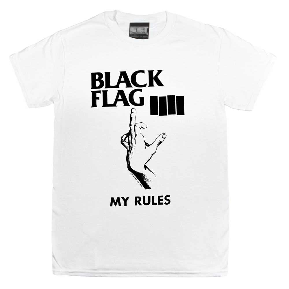 Black Flag My Rules T Shirt Sstsuperstore