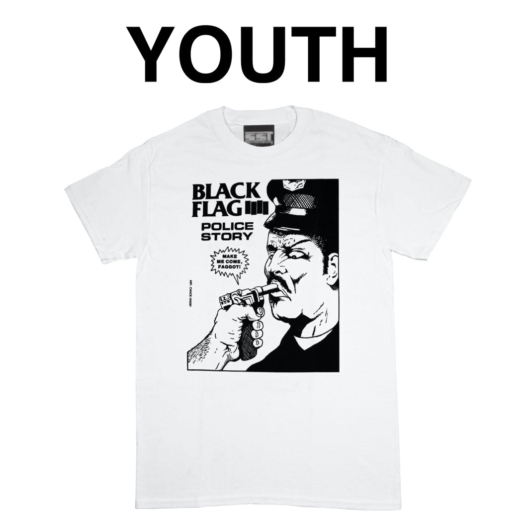 Black Flag - Police Story Youth T-Shirt