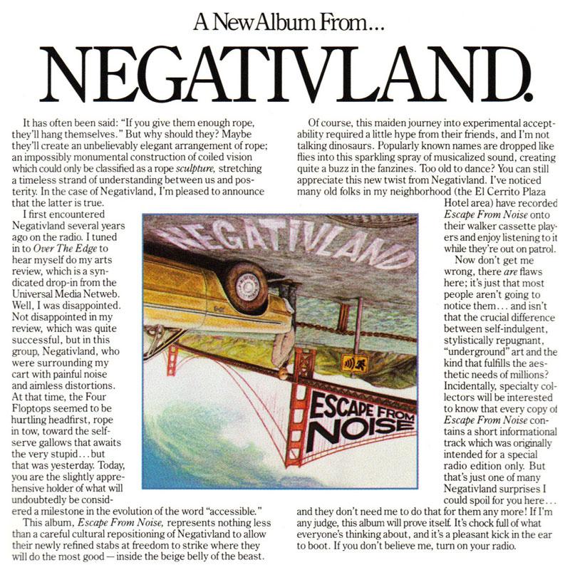 Negativland - Escape From Noise - CD