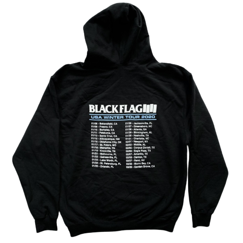 Black Flag - US Winter Tour 2020 Outlined Logo Hooded Sweatshirt