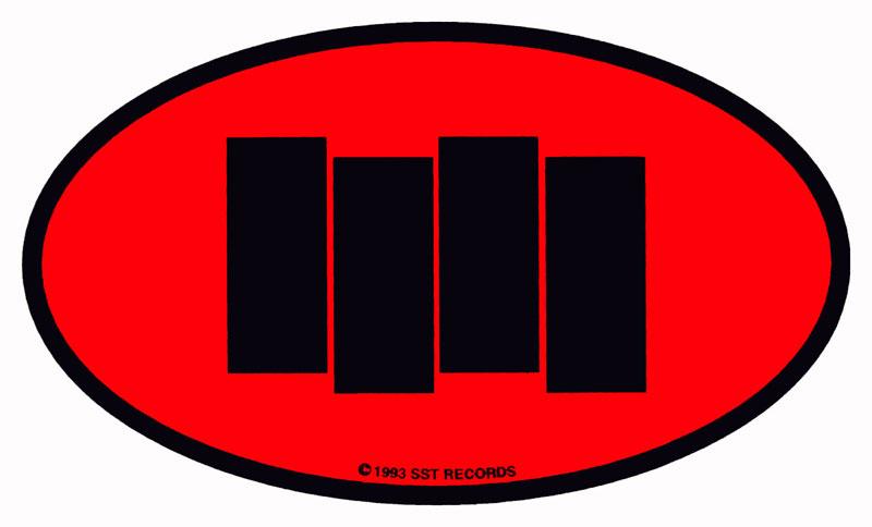 Black Flag - Oval Bars Sticker