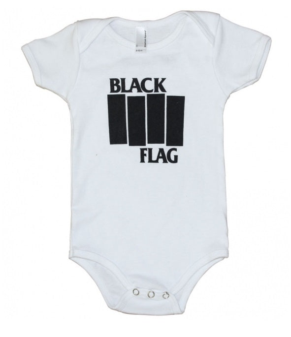 Black Flag - Bars and Logo Infant One Piece (White)