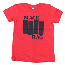 Load image into Gallery viewer, Toddler Black Flag Bars &amp; Logo T-Shirt
